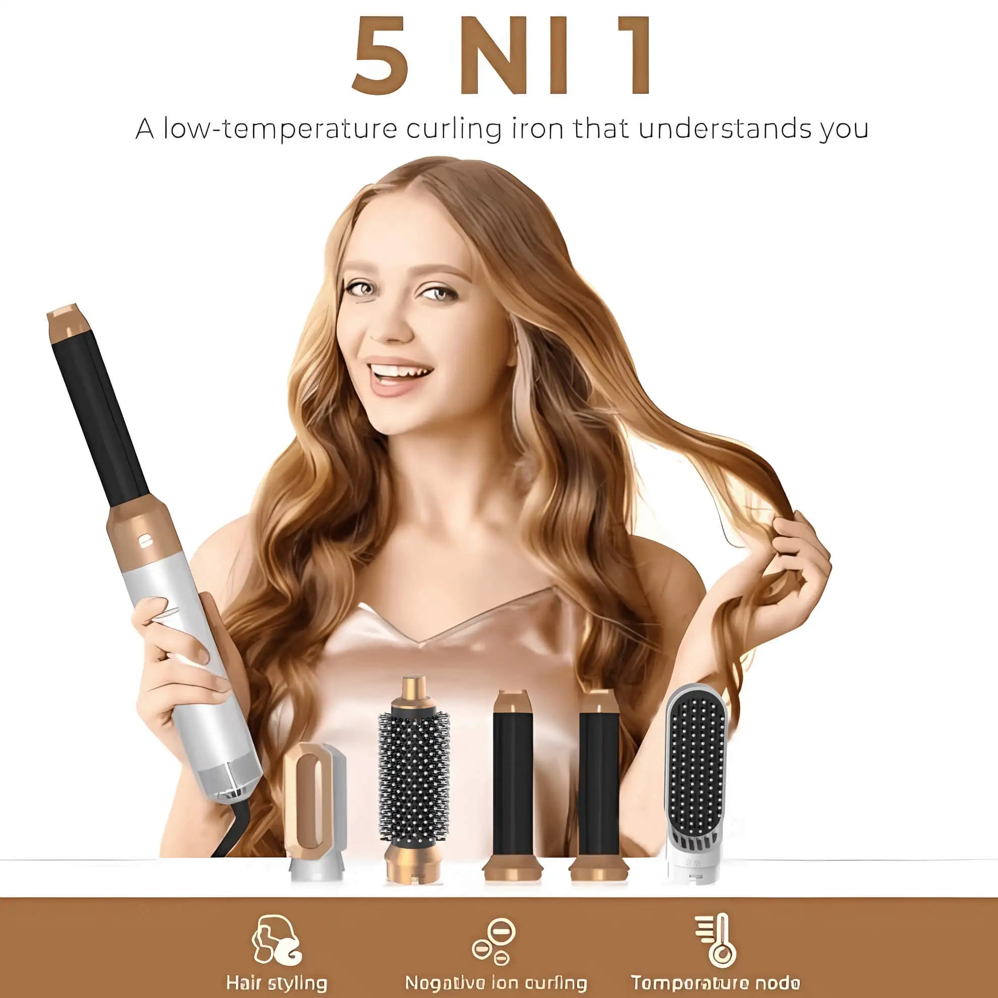 5 In 1 Hair Dryer Hot Air Comb