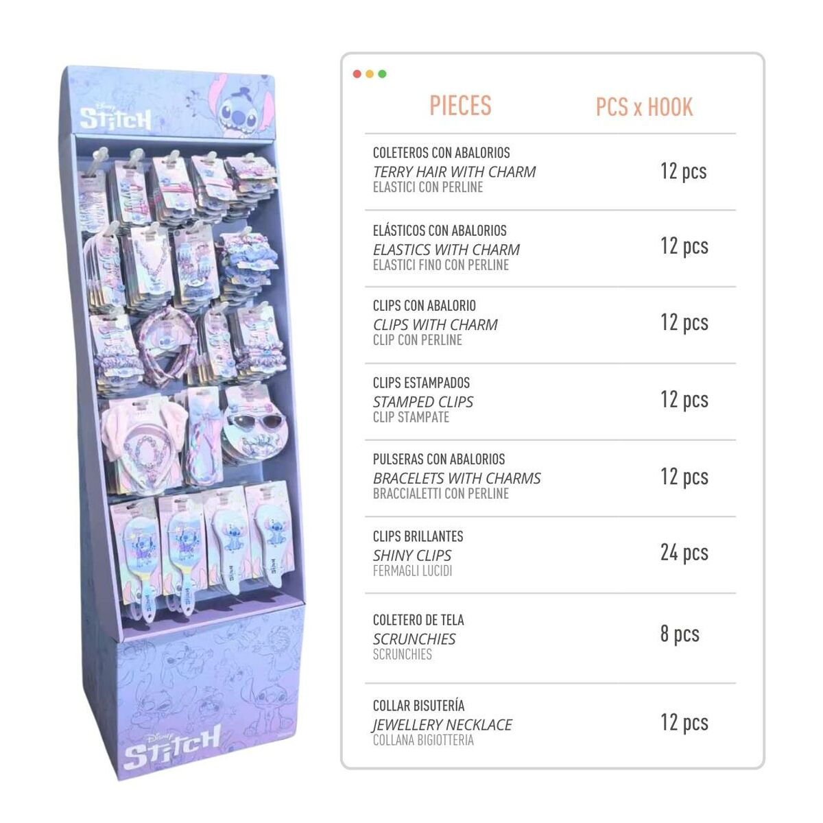 Hair Clips Stitch Blue