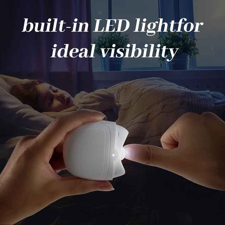 NNEDSZ White Automatic Electric Nail Trimmer with LED Light, Rechargeable Nail Clipper and File for Adults & Kids, Portable Nail Care Device