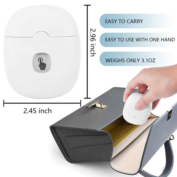 NNEDSZ White Automatic Electric Nail Trimmer with LED Light, Rechargeable Nail Clipper and File for Adults & Kids, Portable Nail Care Device