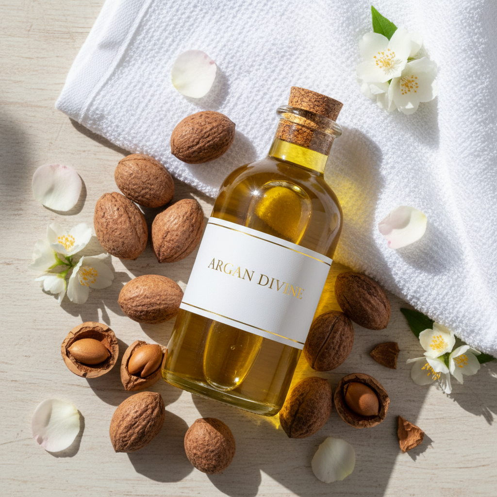 Flat Lay Argan Nuts