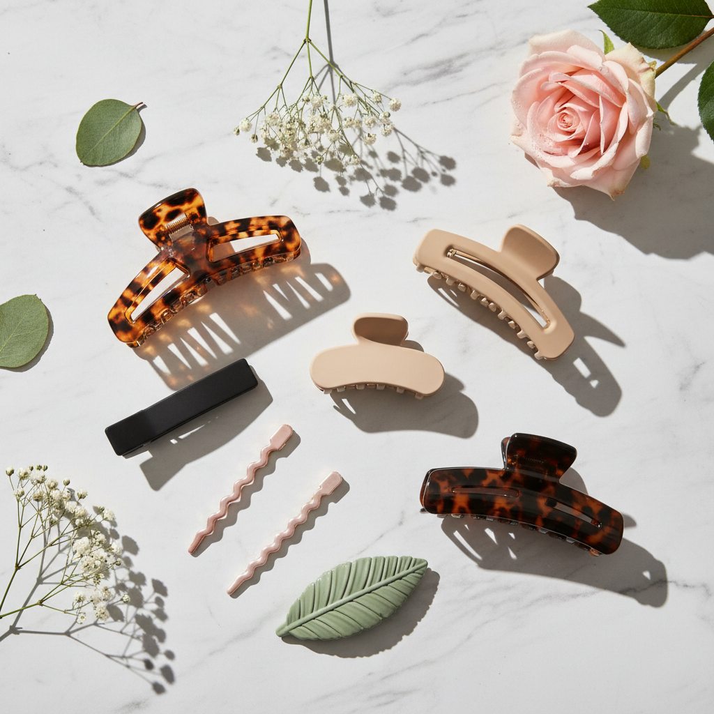 Hair Clips Flat Lay