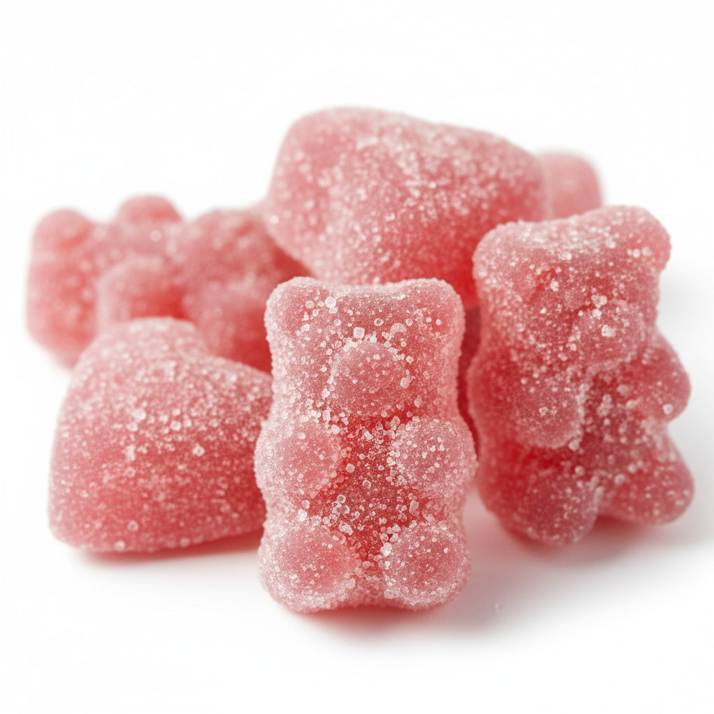 Pink Gummy Bears Close Up