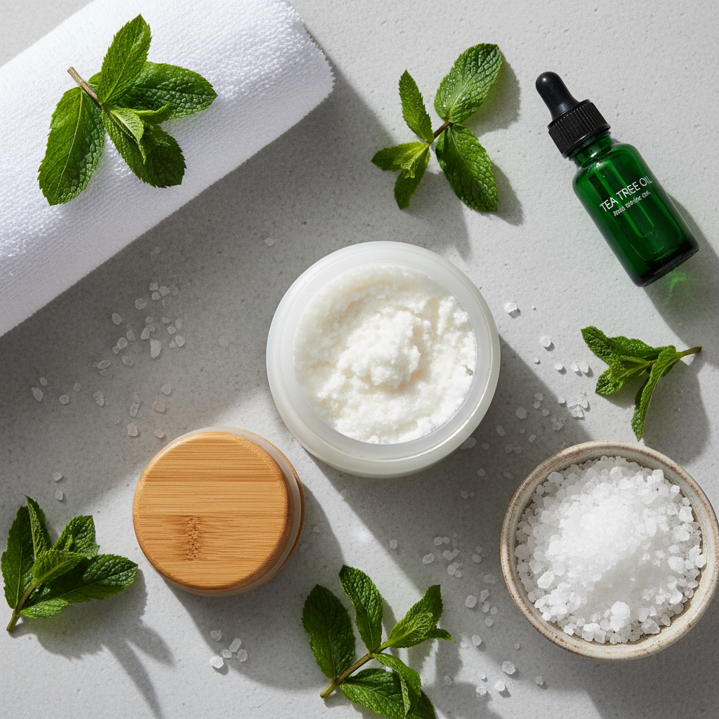 Scalp Scrub Flat Lay