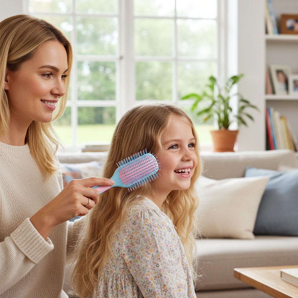 Mother Daughter Brushing