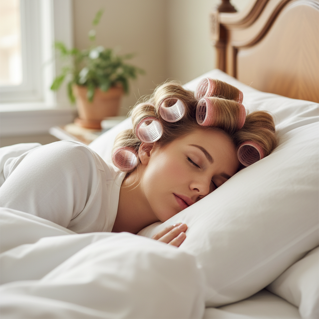 Woman Sleeping Rollers